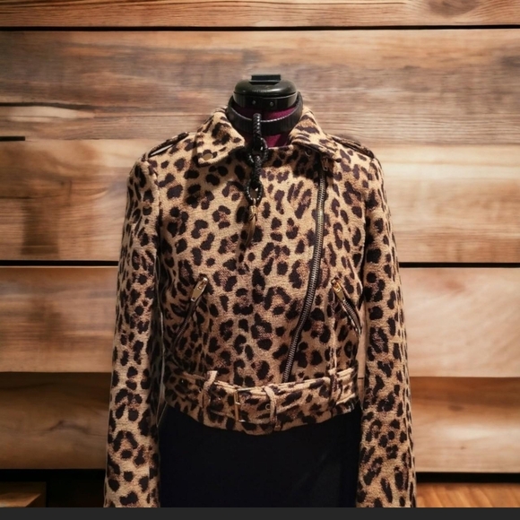 Leopard Print Women's Jacket - Picture 3 of 5